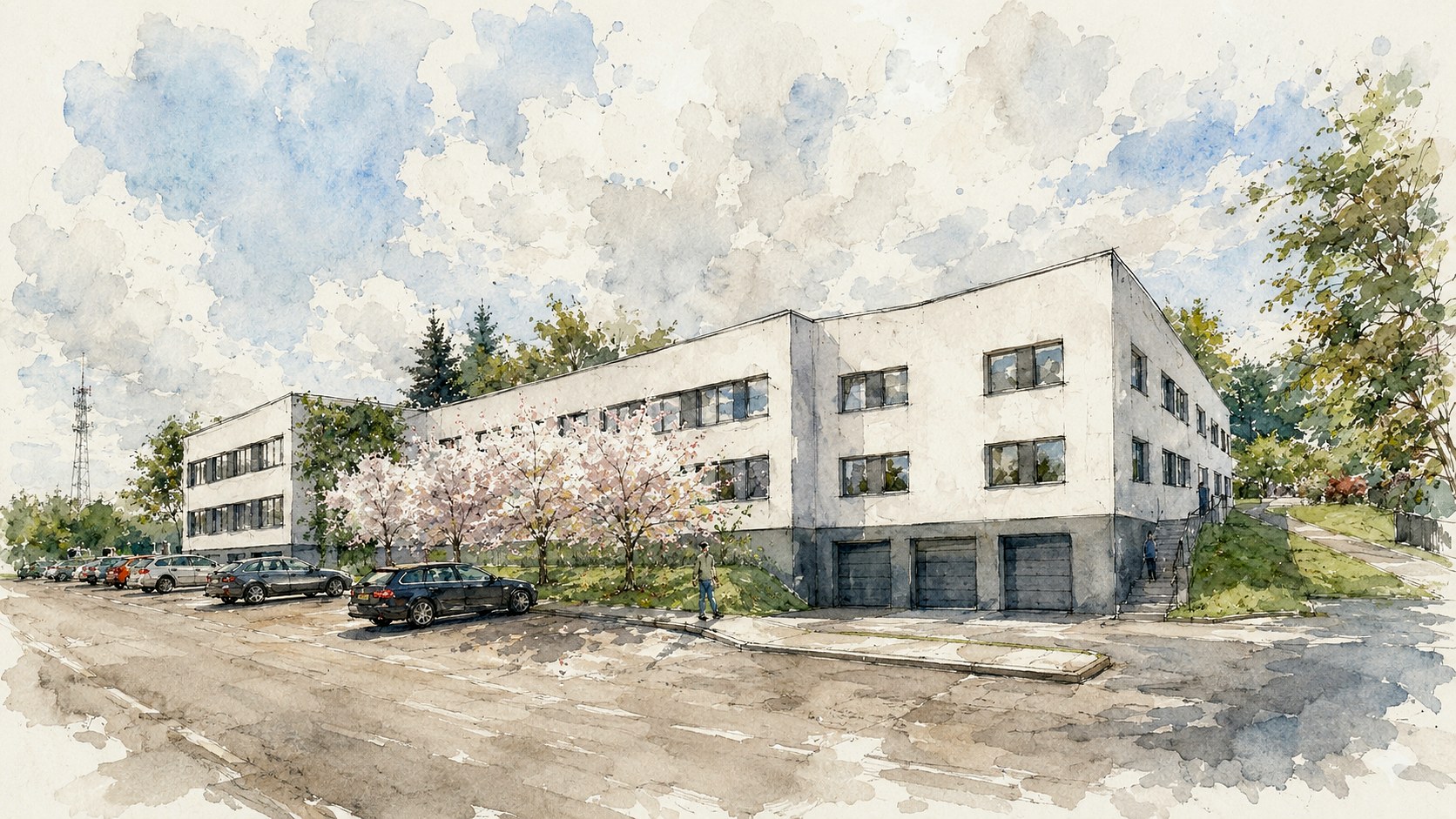 Sadové úpravy při ulici u muzejního depozitáře Benešov