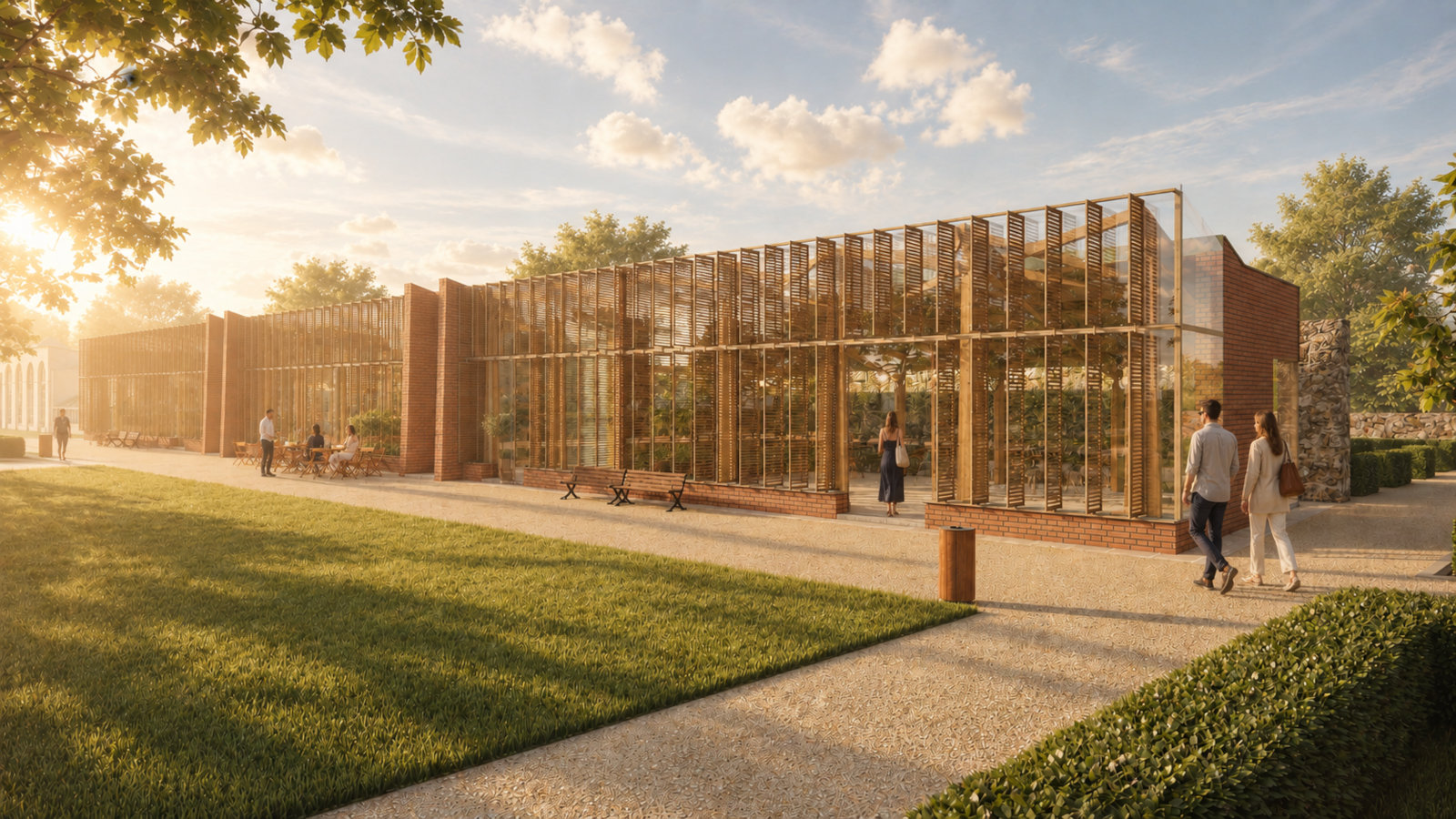 Zámecká zahrada Nové Dvory – pavilon s oranžerií
